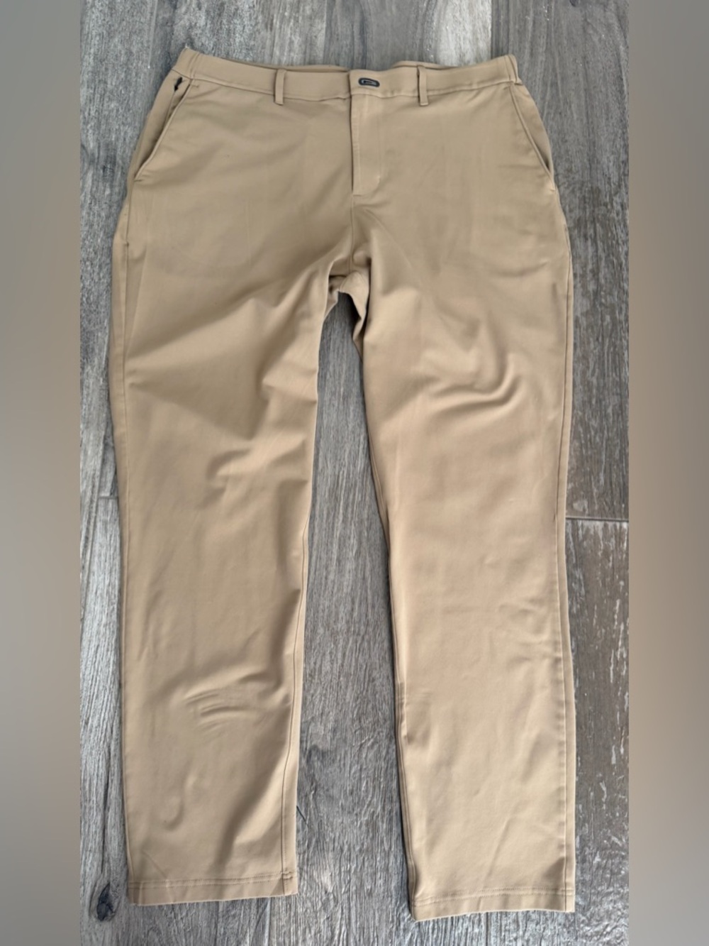 Men's Public Rec Stretch Performance Pants in Tan Logo 38X31